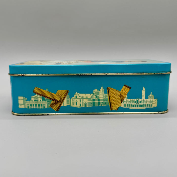 Wamar biscotti Torino scatola latta litografata Roma Giubileo 1950