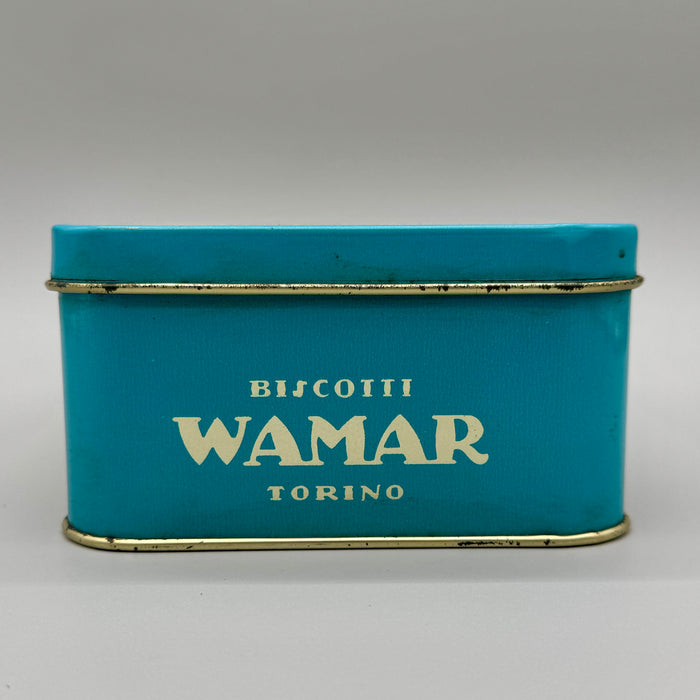 Wamar biscotti Torino scatola latta litografata Roma Giubileo 1950