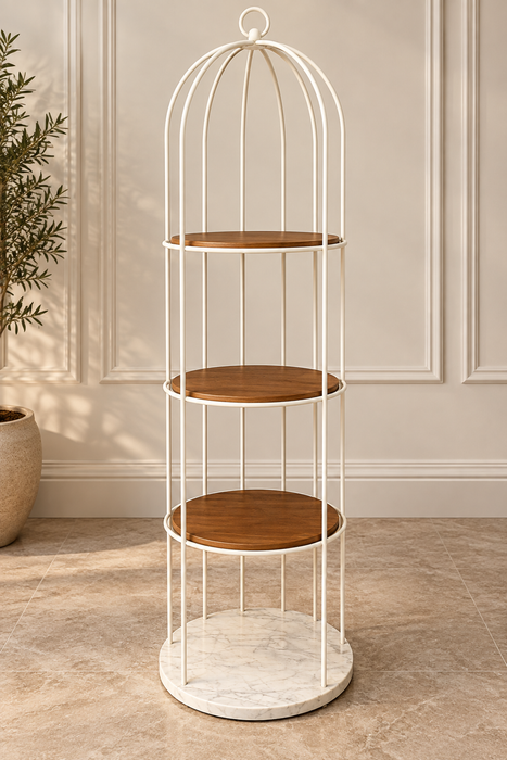 Tweet Tonin libreria bianca marmo Carrara design modello alto 3 ripiani 2020 ca