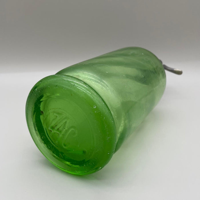 Industria del Freddo Siena seltz sifone vetro verde 1900 ca