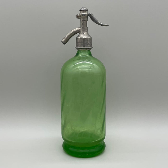 Industria del Freddo Siena seltz sifone vetro verde 1900 ca