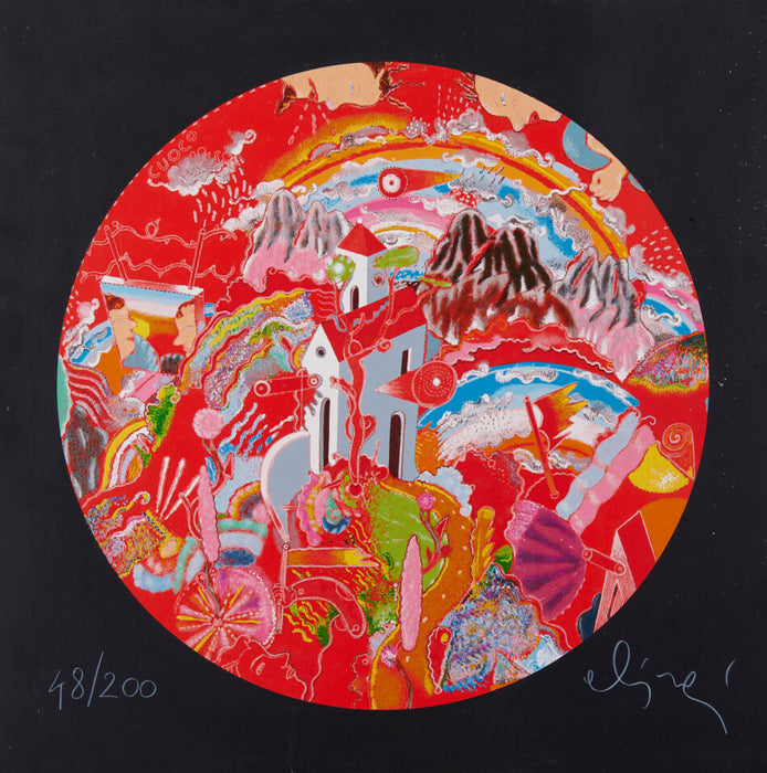 Luca Alinari – “Dentro l'omino di burro” – serigrafia polimaterica su cartone - 2003