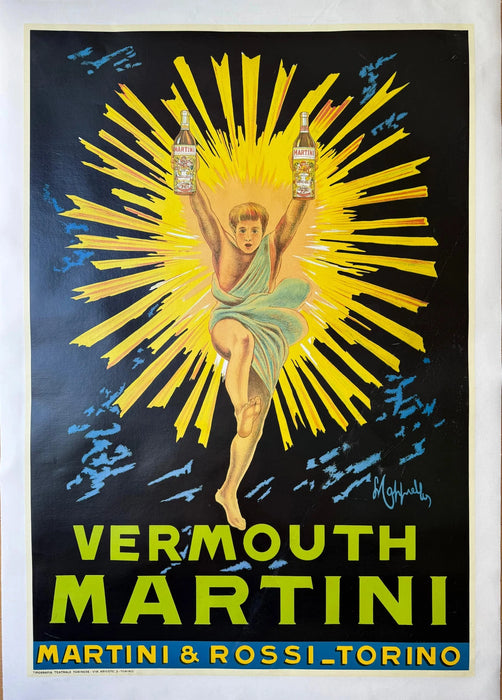 Manifesto Martini Vermouth ill. Leonetto Cappiello seconda metà XX sec.
