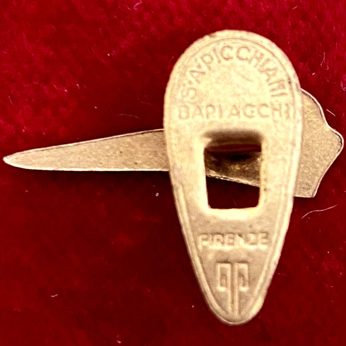 Distintivo Feluca Università rossa Medicina Goliardi Picchiani Barlacchi Firenze 1930 ca