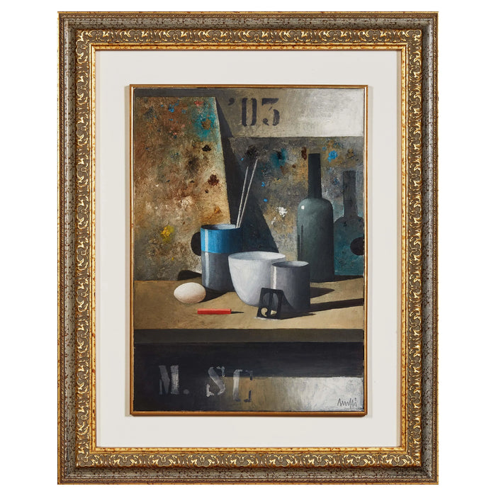 Marcello Scuffi – “Il tavolo del pittore” – olio su tela - 2004