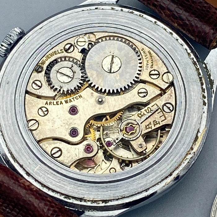 Ancre 15 Rubis orologio meccanico cromato 33mm Swiss 1950 ca