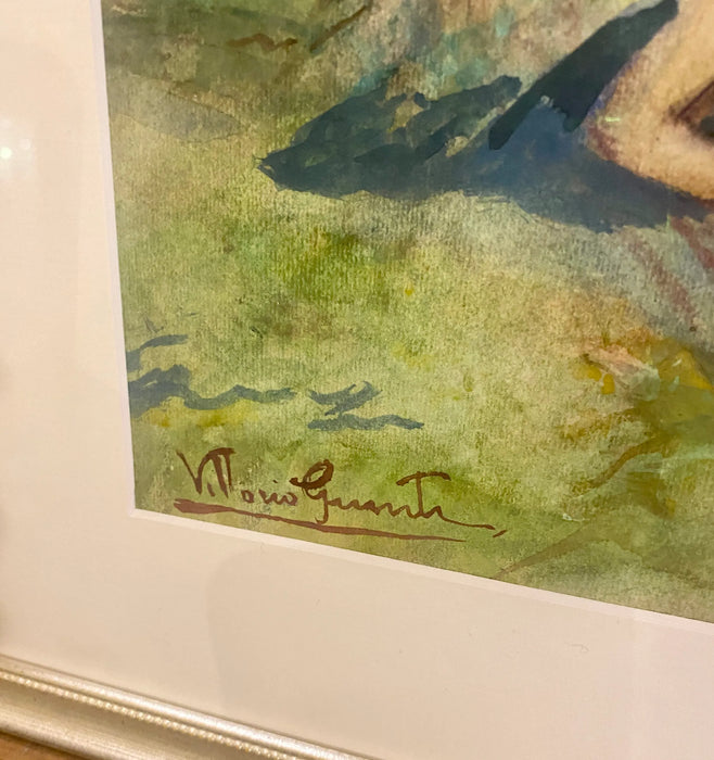 Vittorio Giunti – “Leda e il cigno” – acquerello su carta – 1920 ca