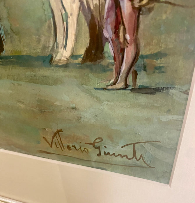 Vittorio Giunti – “Cavalieri e Reali” – acquerello su carta – 1920 ca