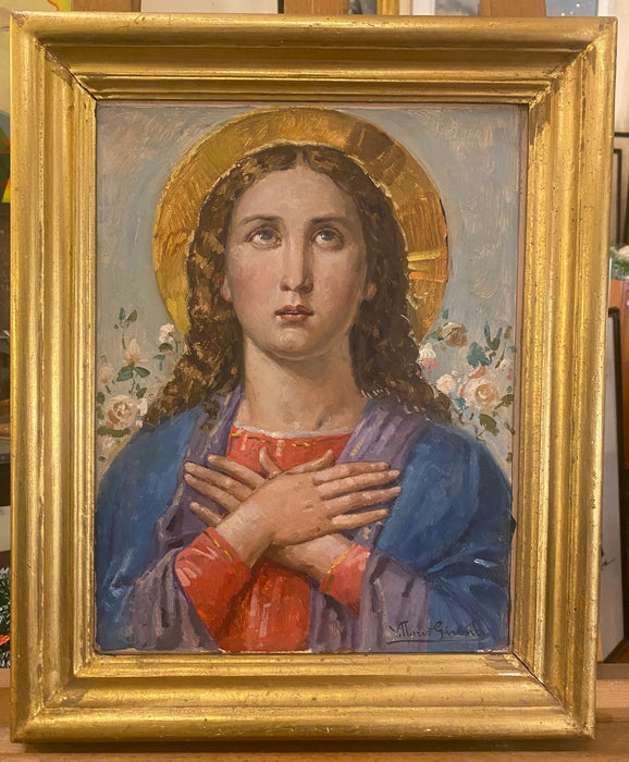 Vittorio Giunti – “Maria Vergine in adorazione” – olio su tavola – 1920 ca