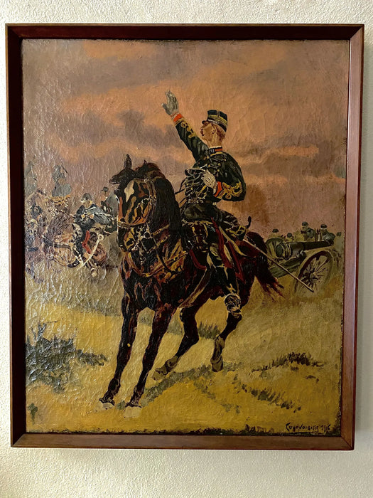 Jules-Ami Courvoisier – “Cavalleria Francese WWI” – olio su tela – 1916 ca