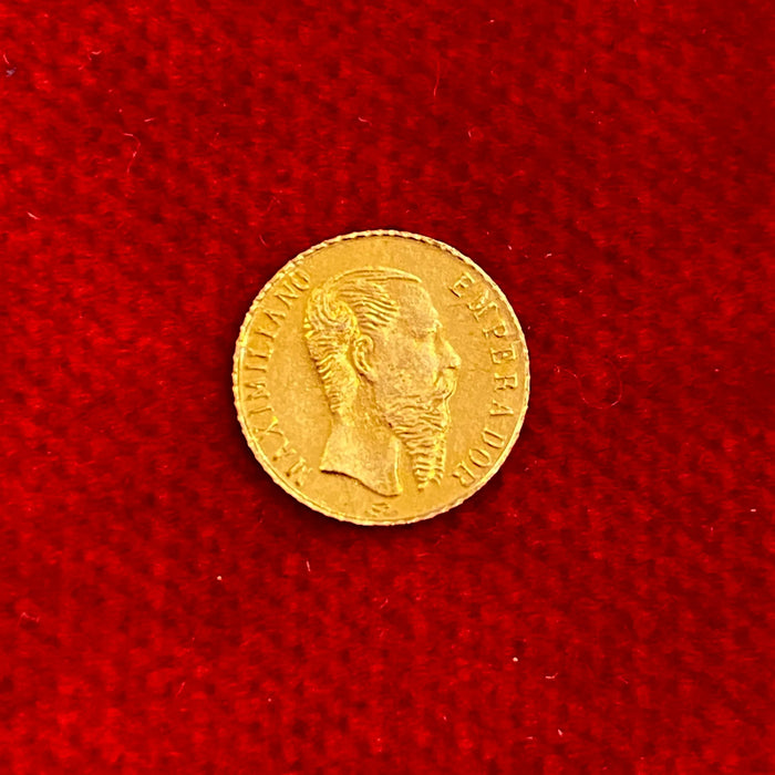 Moneta Messico 1 Peso oro titolo 900/1000 anno 1865
