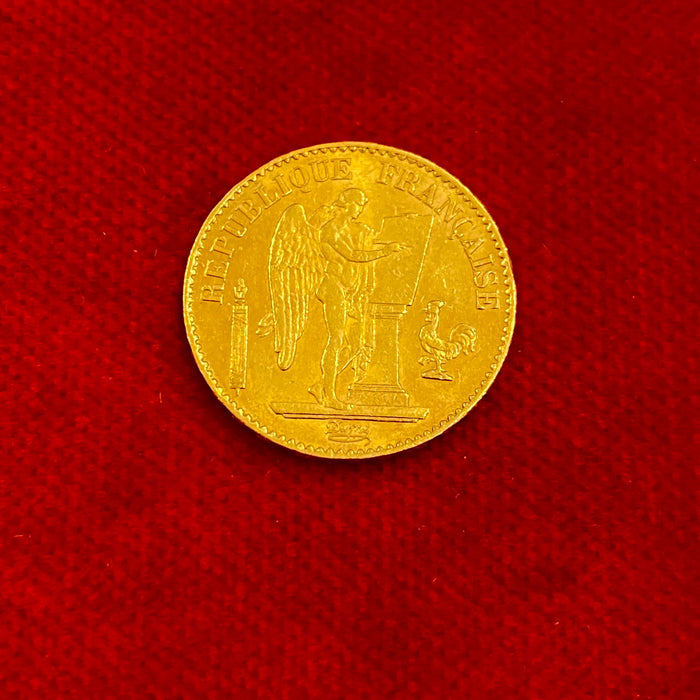 Moneta Francia 20FR Marengo oro titolo 900/1000 anno 1878