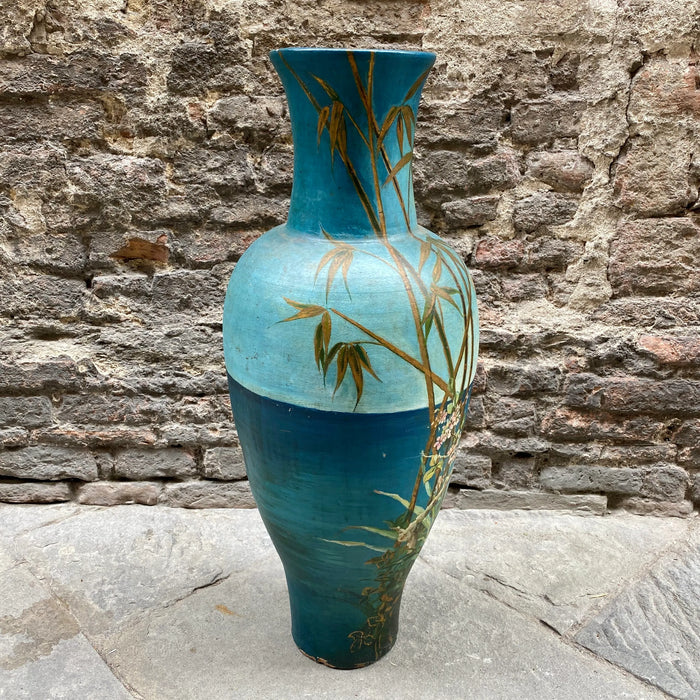 Grande vaso orcio antico Cantagalli con decoro a zaffera medievale |Grand Vintage Grande vaso orcio antico Cantagalli con decoro a zaffera medievale |Grand Vintage