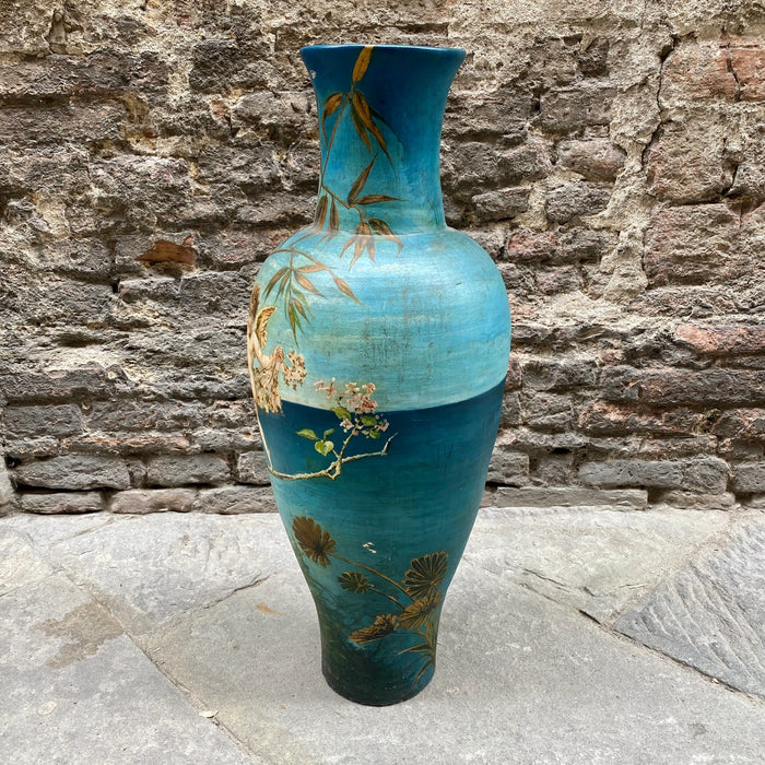Anfora vaso decorato stile bucolico Fiorentino 1900 ca