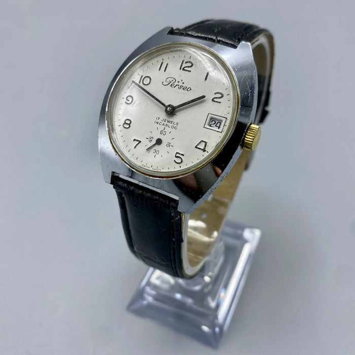 Perseo orologio FS meccanico cromato 36 mm Swiss 1970 ca