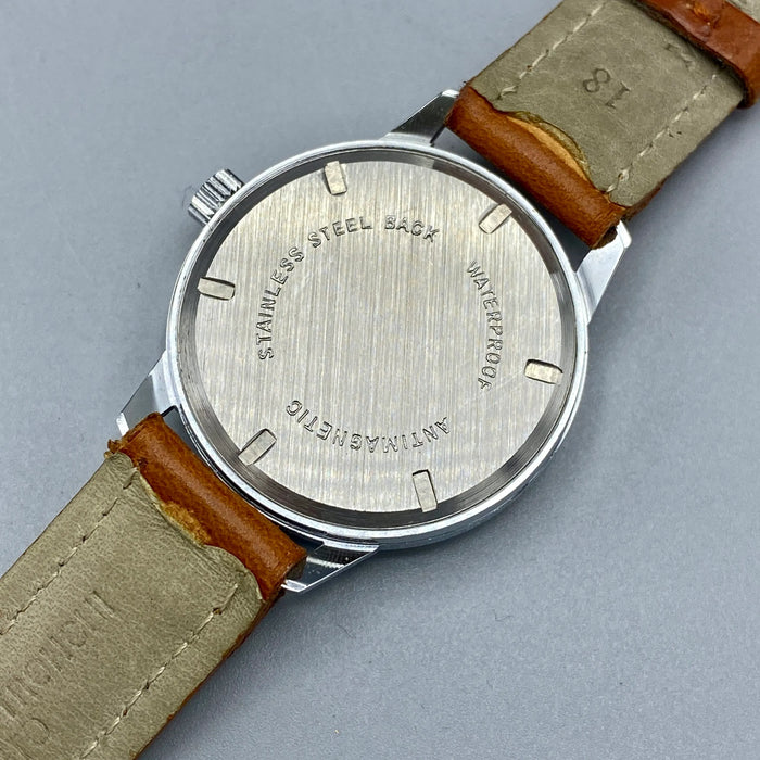 Evilard cal. AS 1130 orologio meccanico cromato 36 mm Swiss 1970 ca