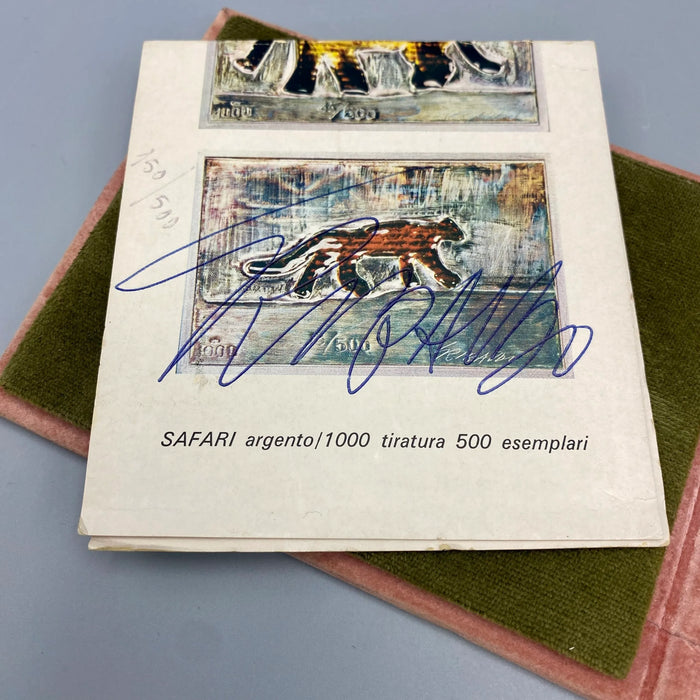 Ezio Gribaudo – “Safari” – bassorilievo su argento num. 150/500 – 1980 ca