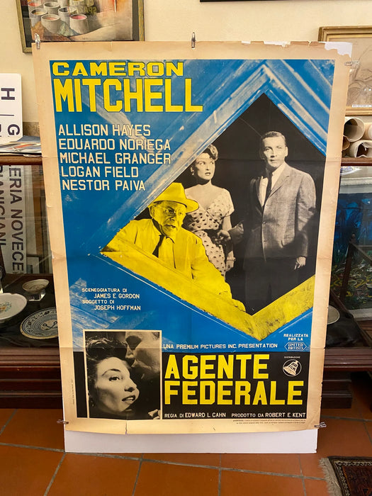 Manifesto “Agente Federale” 2F Cameron Mitchell 1960