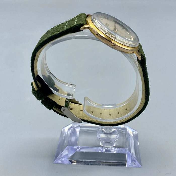 Nivada Compensamatic orologio meccanico dorato 33 mm Swiss 1960 ca