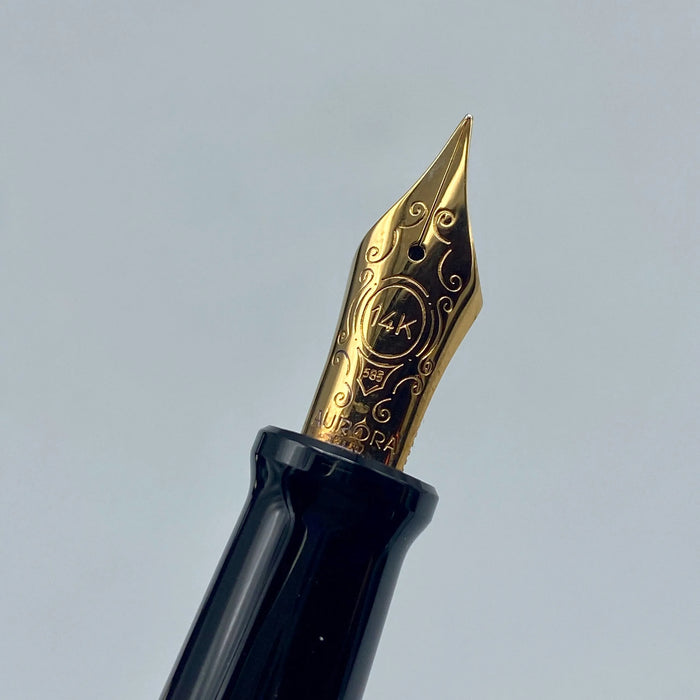 Penna Aurora Talentum D12 stilografica nera oro stilo F 2000 ca