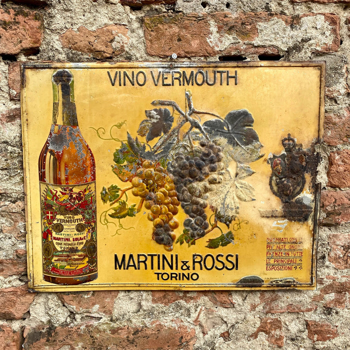 Insegna latta Martini & Rossi Vino Vermouth Torino 1930 ca