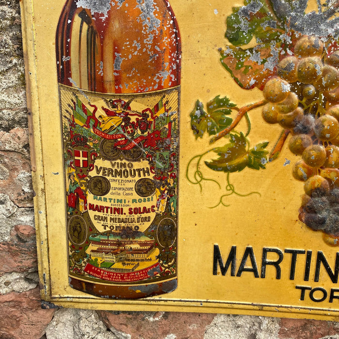 Insegna latta Martini & Rossi Vino Vermouth Torino 1930 ca