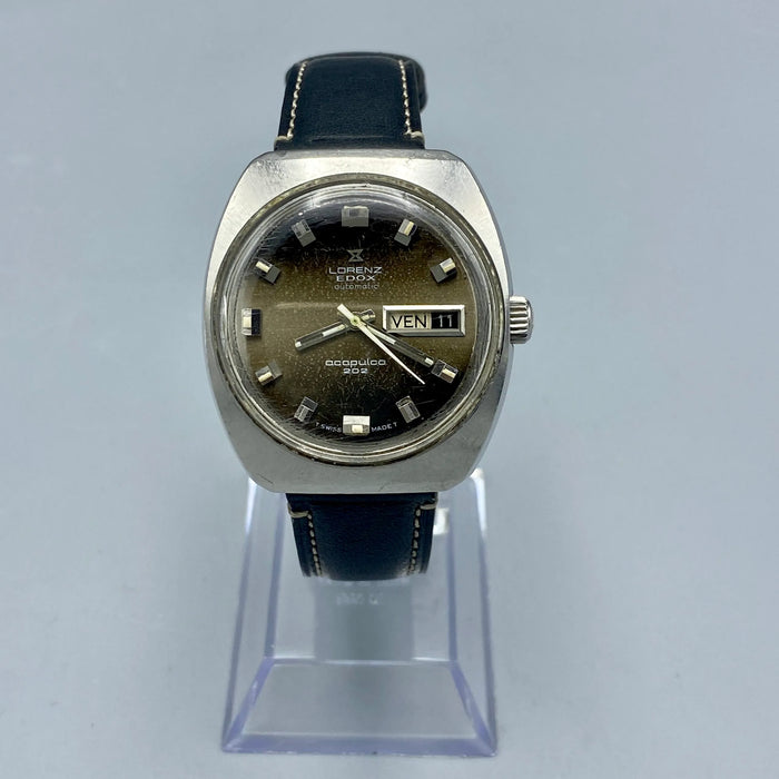 Lorenz Edox Acapulco 202 orologio automatico acciaio 37mm Swiss 1970 ca
