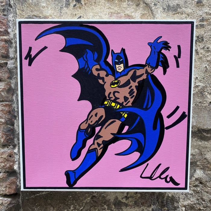 Marco Lodola – “Bat Man” – acrilici e smalti su tela – 2009