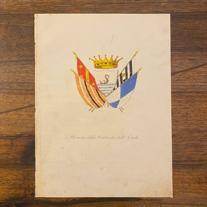 Antonio Hercolani “Stemma della Contrada dell’Onda” incisione Maffei Lasinio 1845