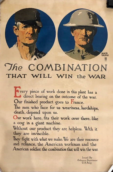 Manifesto The Combination Usa UK 1917 ill. Adolph Treidler