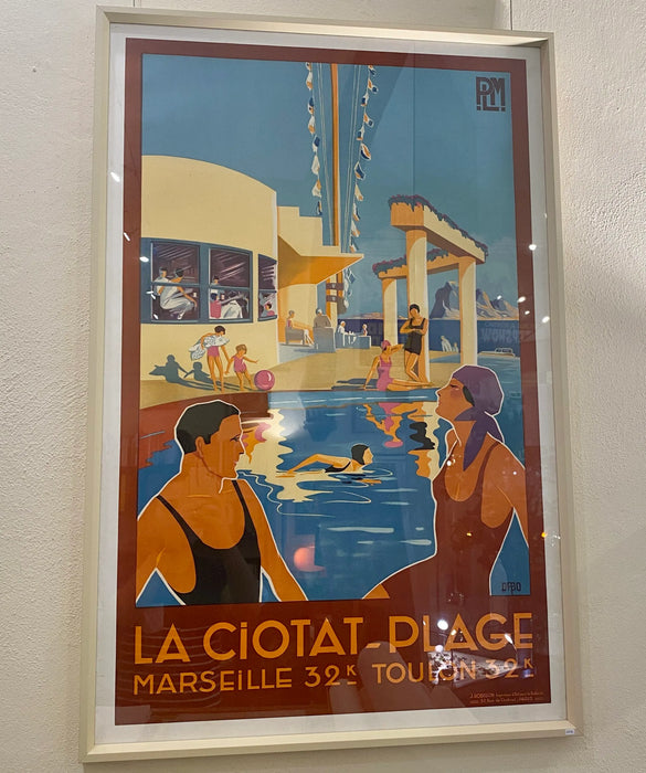 Manifesto La Ciotat Plage Toulon ill. Dabo (Geoffroy D’Aboville) 1930