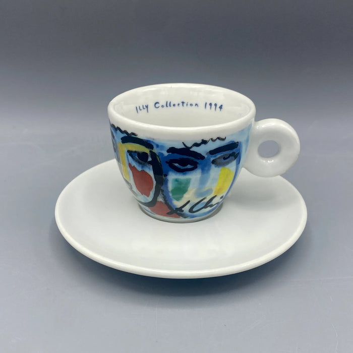 Tazzina Illy collection Sandro Chia “Facce Italiane” Mitterteich Bavaria 1994