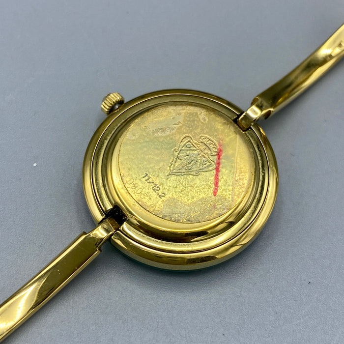 Gucci 11/12.2 orologio quarzo dorato scatola e ghiere colorate 1990 ca