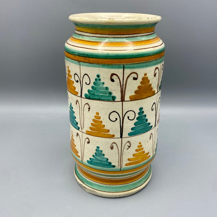 Albarello ceramica decori geometrici Lombardia 1930 ca