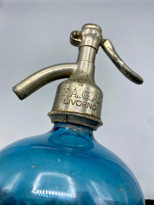 Seltz FAGE Livorno bottiglia blu 1930 ca